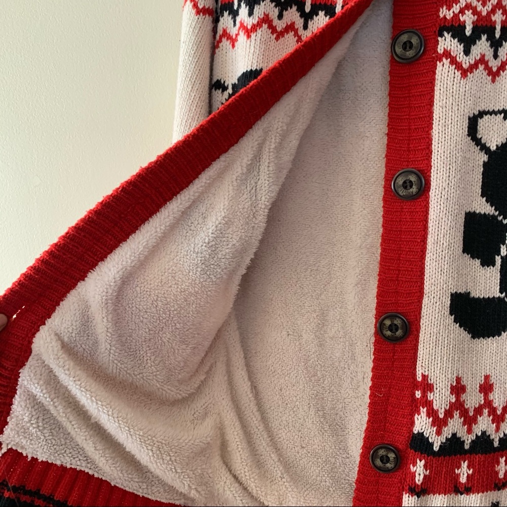 Fleecelined Teddy Bear Christmas Patterned Sweater - image 8